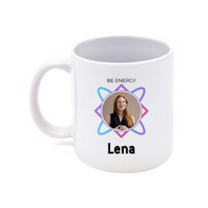 Gepersonaliseerde bedrijfslogo mok met foto