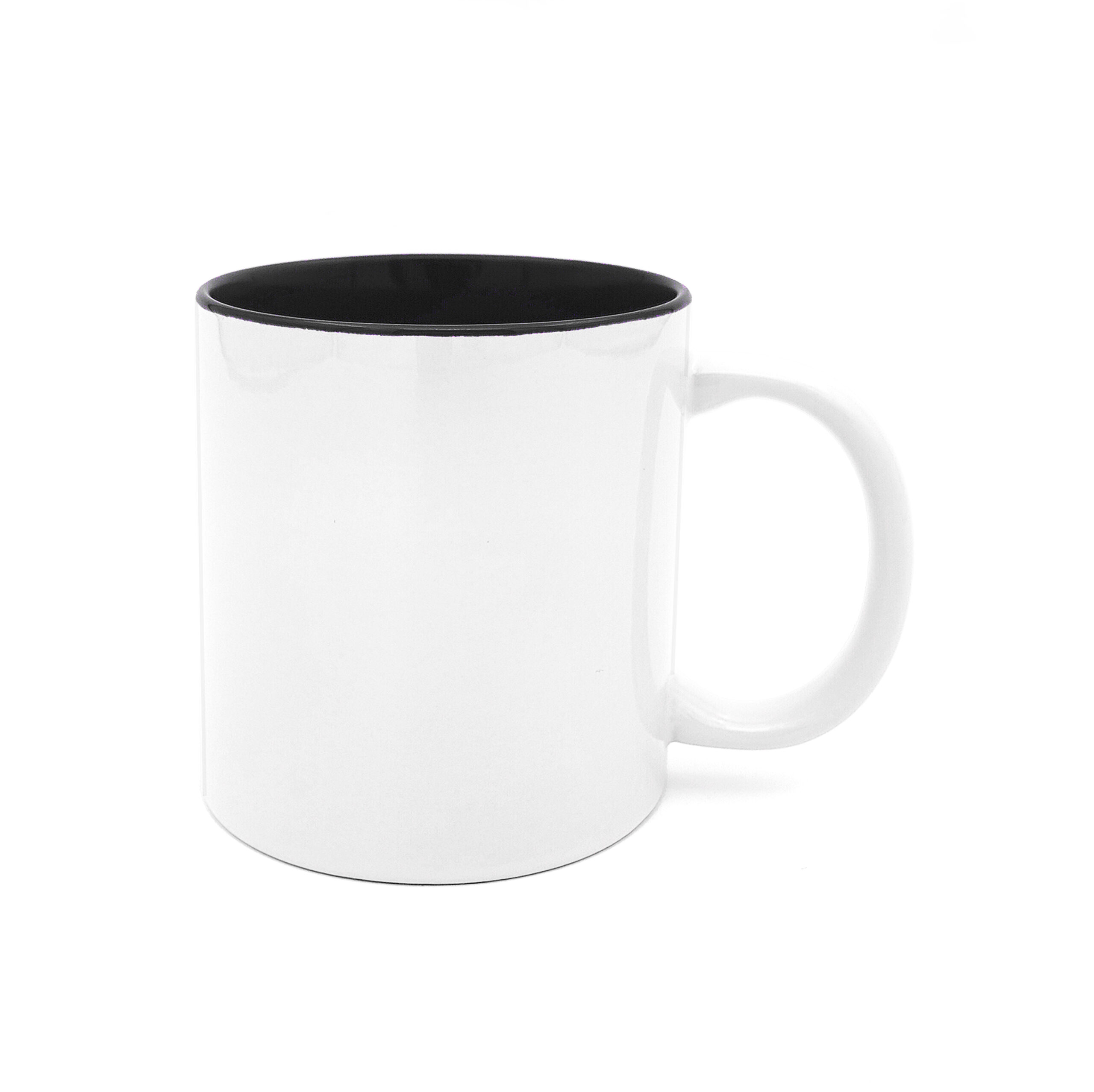Mok met zwarte binnenkant bedrukken.