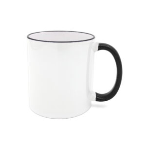 Ontwerp je eigen mok met foto's, tekst of artwork bij deze zwarte mok bij mokkenbedrukken